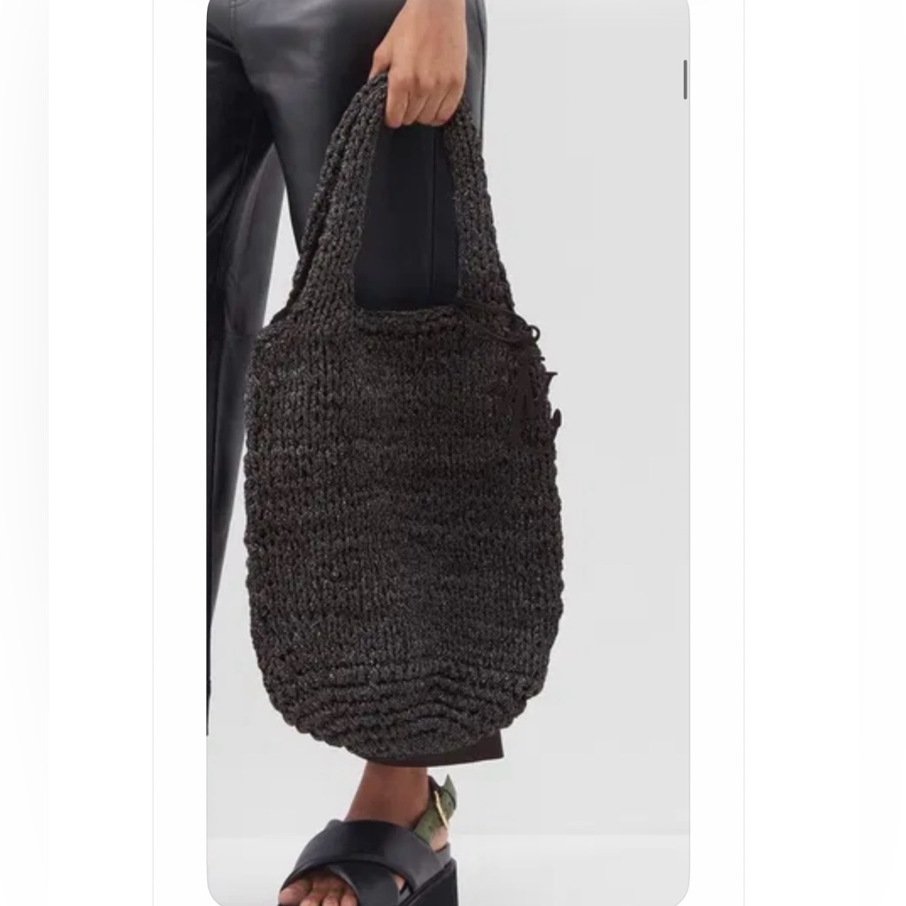 Jw Anderson Knitted Metallic- Effect Tote Bag.
